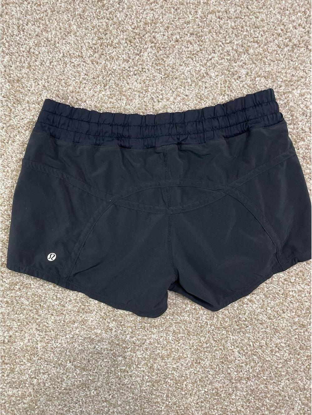 Lululemon Track That High Rise Lined Short Black Women Size 6